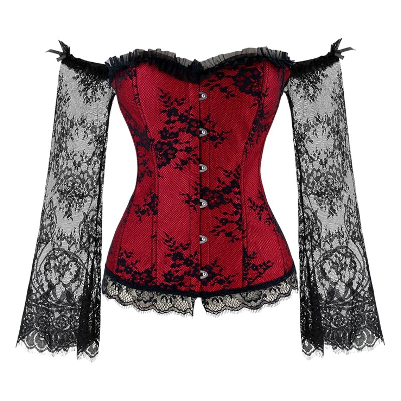 Palace Lace Long-Sleeved Tight Tudor Body Shaping Underwear One-Neck Stage Performance Suit