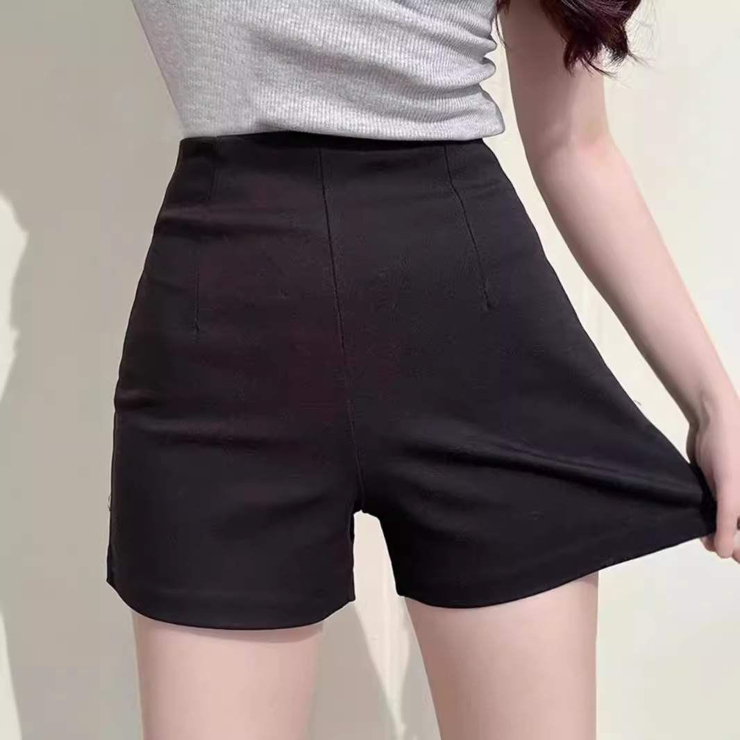 White Shorts Women's 2025 New Summer Thin Slim Hot Pants High Waist Slimming Spice Girls Outer Wear Suit Shorts