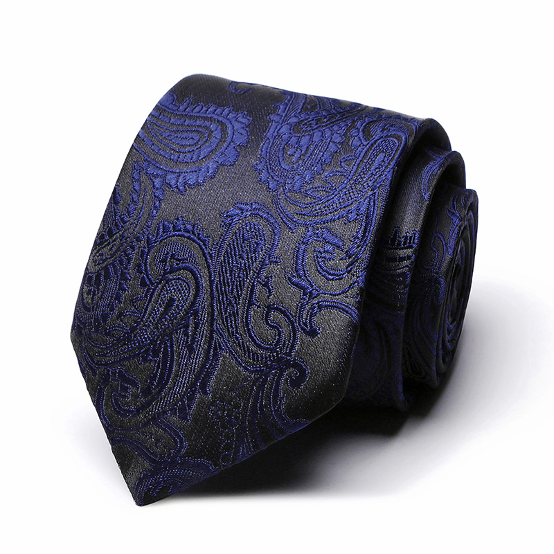 Picture of Tie spot tie polyester silk tie manufacturer 8cm business men's formal wear wedding studio tie