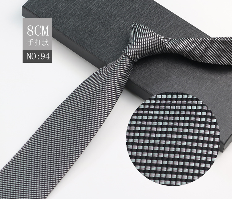 Picture of Men's Tie Business Shirt Stripesd Security Professional Formal Wear Wholesale Plus Logo Manufacturer 8cm Hand-Made