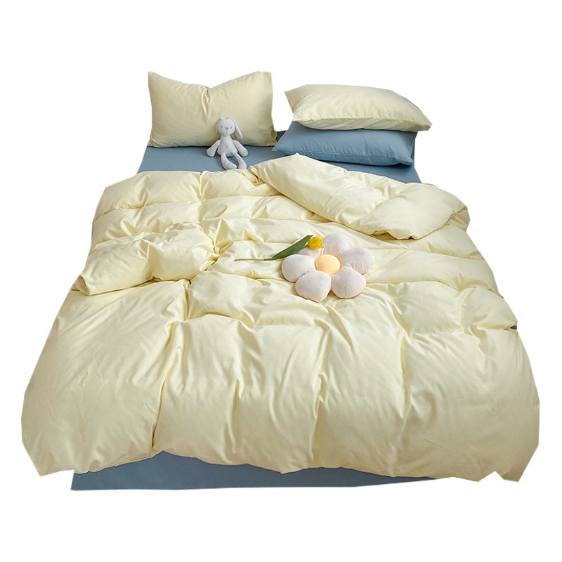 ins bedding four-piece Nordic simple style mix and match dormitory three-piece washed cotton kit factory wholesale