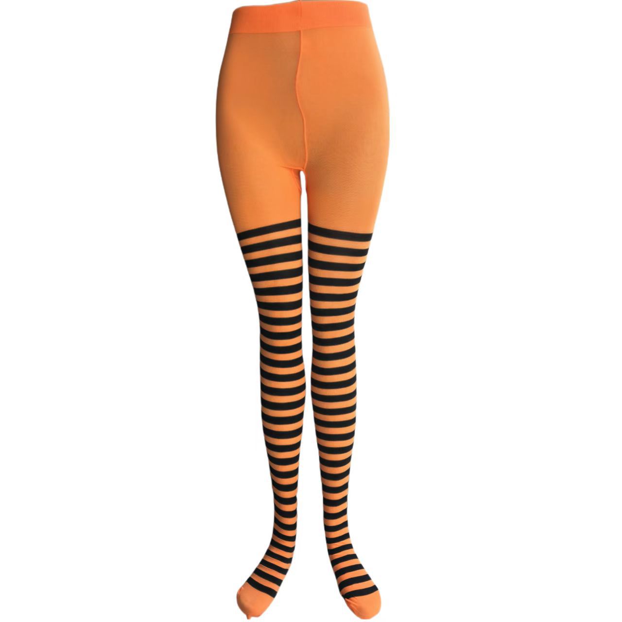 Picture of Halloween Christmas Striped Stockings Party Costume Accessories Over-the-Knee Stockings Striped Pantyhose