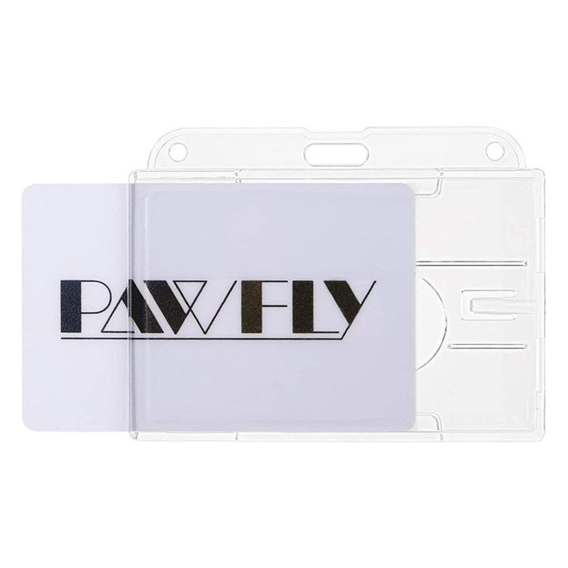 Ultra-transparent hard plastic PS certificate card set bus card set PC dual-purpose access control dual-card set