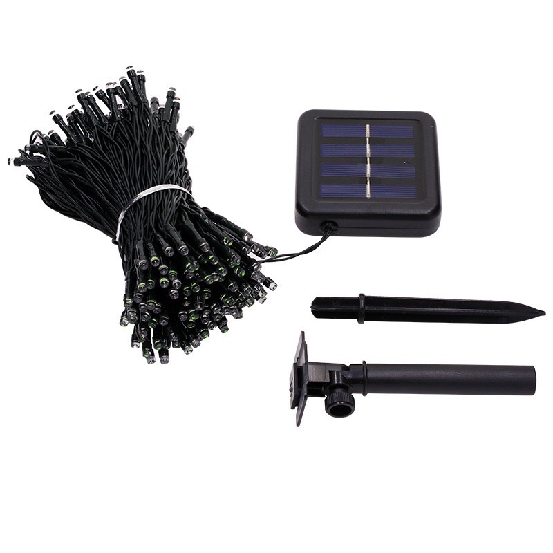 Picture of Solar String Lights Small Colorful Lights Flashing Lights Remote Control Christmas Garden Decoration Starry Sky Waterproof Camping Style Dark Green Line Light String