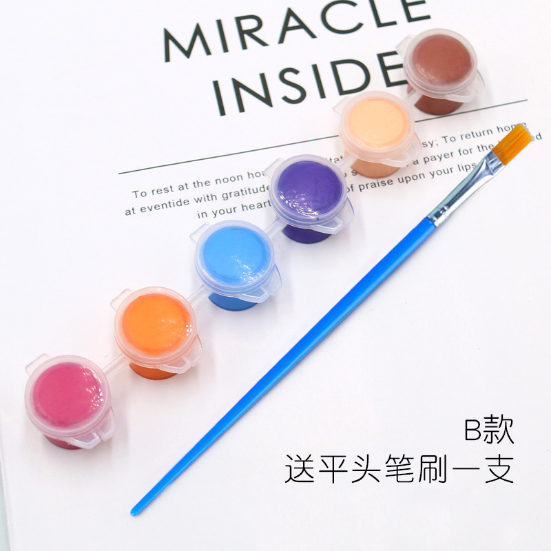 Picture of Board badminton racket suit children hand-painted graffiti diy material package Cricket indoor three-hair racket shuttlecock shuttlecock racket