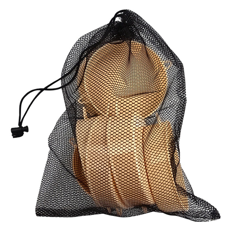 Polyester mesh bag single side drawstring mesh bag resistance band packaging bag golf storage mesh bag stitching drawstring bag