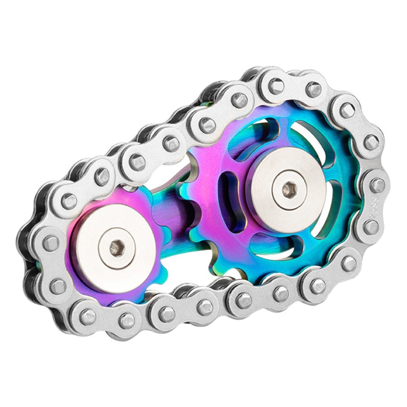 Fingertip Gyro Chain Gear Stainless Steel Finger Gyro Adult Decompression Chain Tooth Seiko Magic Disc Spinning Play
