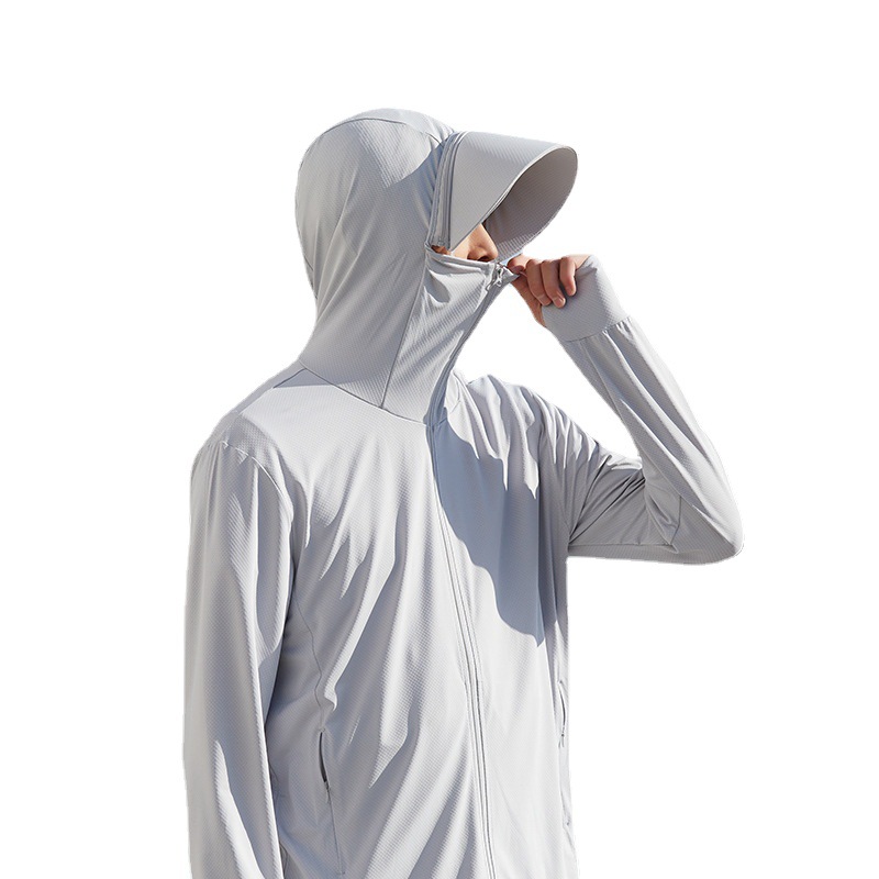 Picture of upf50 outdoor ice silk sunscreen clothing for men and women summer UV protection lightweight breathable fishing coat sunscreen clothing