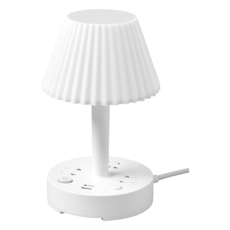 [Three Jack 0.8 m with USB] eye protection multifunctional table lamp socket learning bedside night light plug bedroom light
