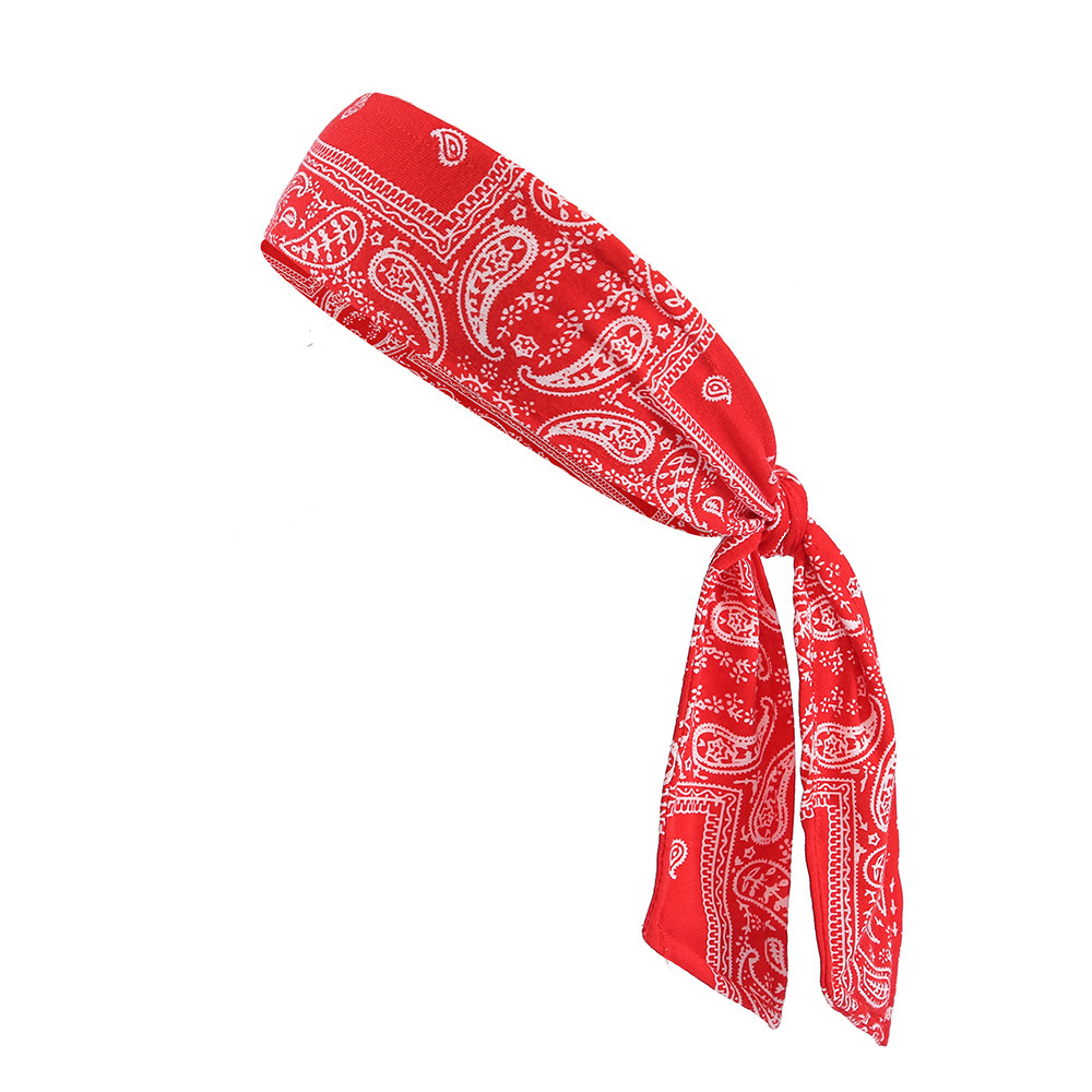 Picture of European and American Cashew Flower Street Sports Headscarf Strap Riding Running Sweat Absorbing Headband Summer Cooling Ice Silk Hair Band