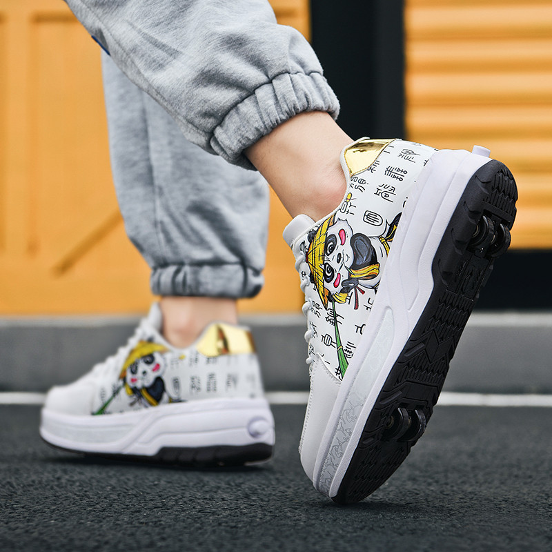Roller Shoes with Four Wheels for Boys and Girls, Children's Shoes with Wheels, Skate Shoes, Trendy New Product