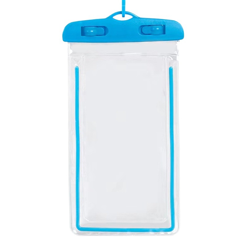 Transparent Touch Screen Mobile Phone Case Outdoor Hot Spring Swimming Diving Luminous Waterproof Case PVC Fluorescent Mobile Phone Waterproof Bag