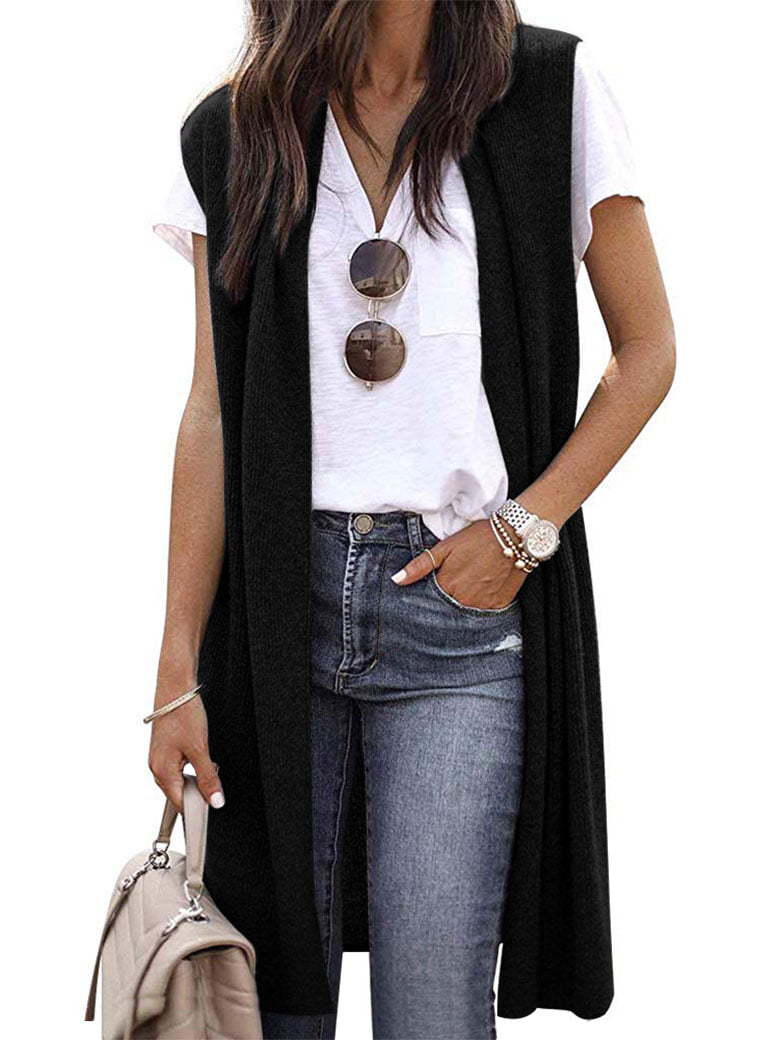 Picture of European and American 2023 Cross-border Amazon New Shoulder Cardigan eBay Fashion Trend Long Sleeveless Vest for Women