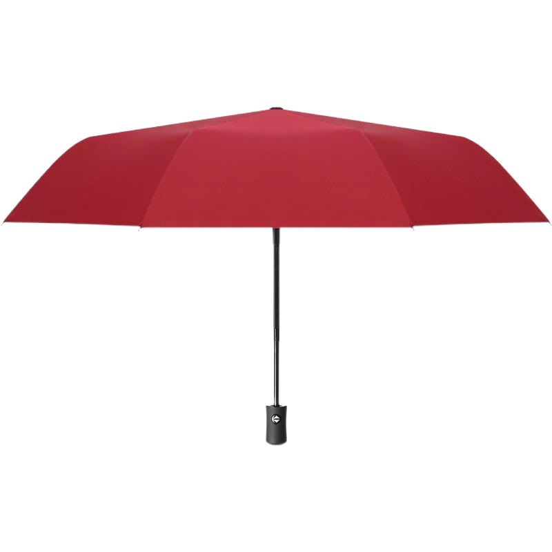 Full Automatic Umbrella Folding Black Rubber Sunshade Umbrella Business Umbrella Three-fold Sunny Umbrella Gift Umbrella Printed logo Advertising Umbrella