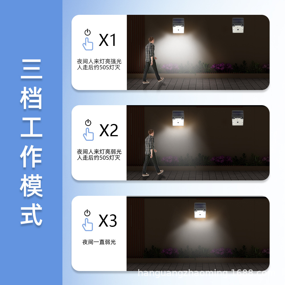 Picture of Solar lighting outdoor garden light flood light induction wall light led household solar outdoor light burst bright