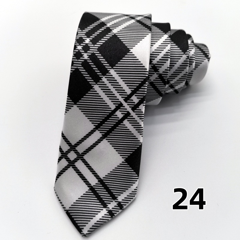 Picture of Ultra-narrow 5cm printed tie leopard print hand-tied unisex casual tie