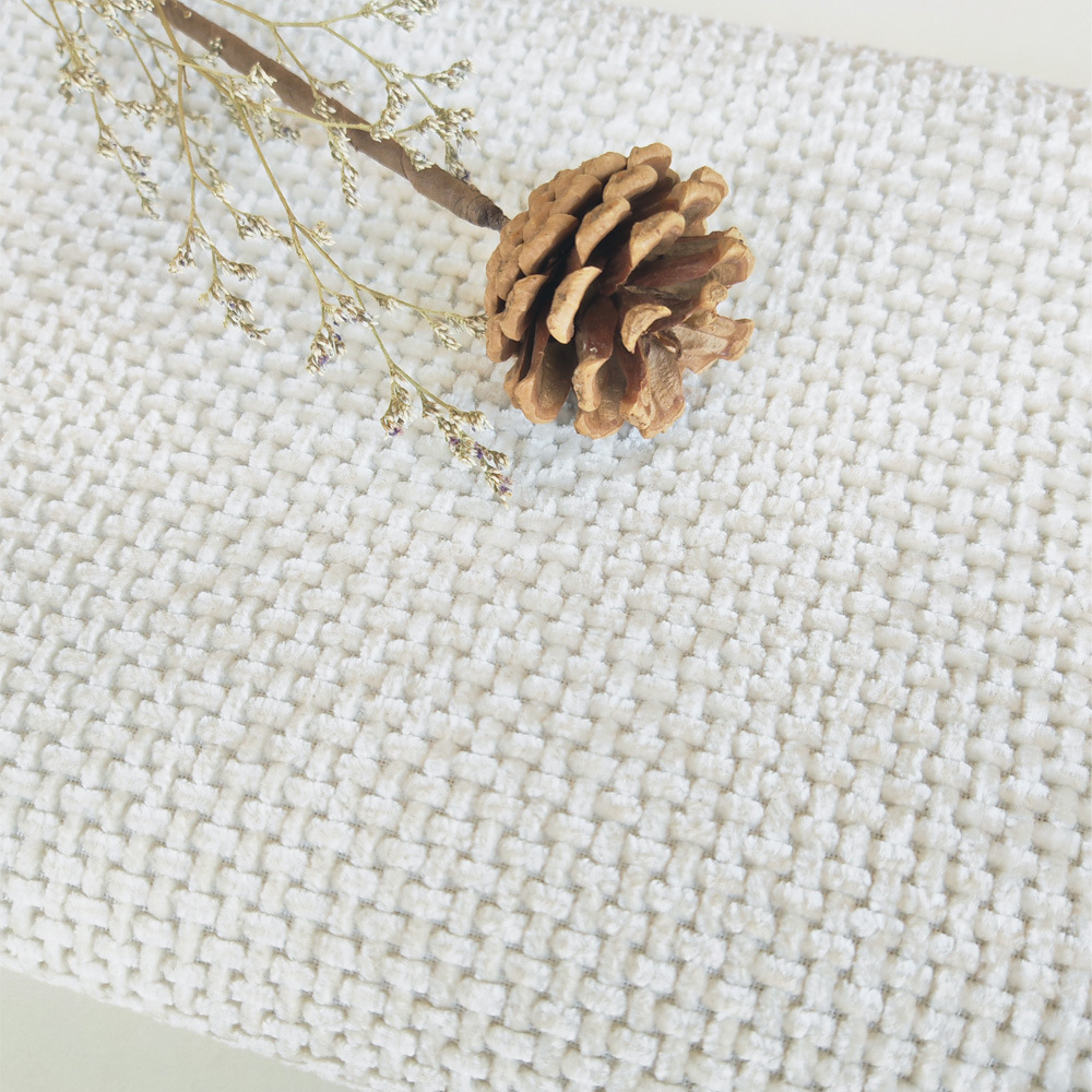 Picture of F508 in stock Straight Supply Oblique Fishing Net Pattern Chenille Sofa Cotton Linen Fabric Sofa Cover Pillow Cushion Linen Fabric