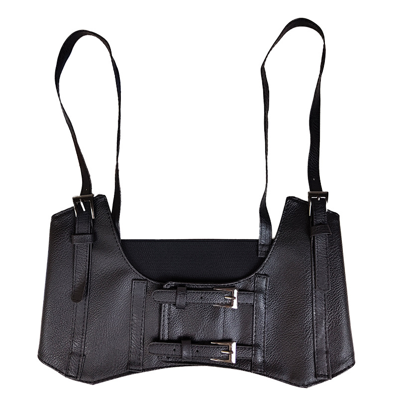 Picture of European and American Texture Strap Belt Women's Outer Shirt Decoration Performance Clothing Matching Vest with Elastcoat and Waist Seal for Foreign Trade