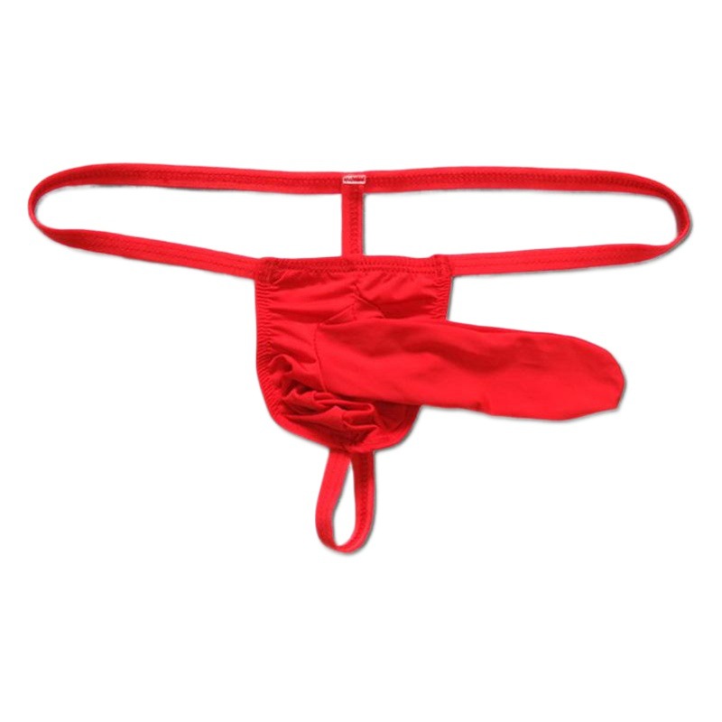 Ye zimei AliExpress sexy underwear elephant pants thong Men's Ice Silk T pants with JJ set sexy see-through underwear