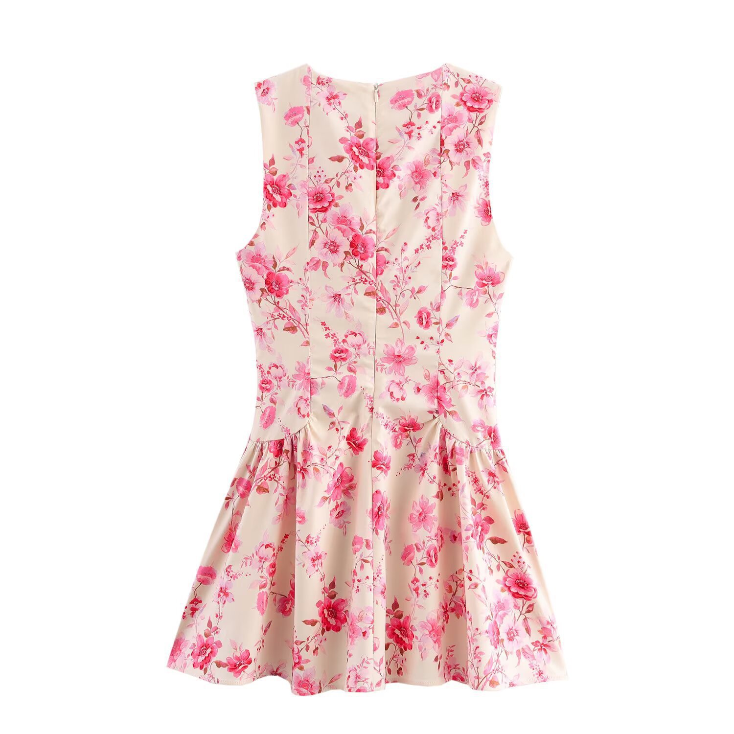 European and American women's clothing wholesale 2025 spring new women's flower printed jumpsuit dress