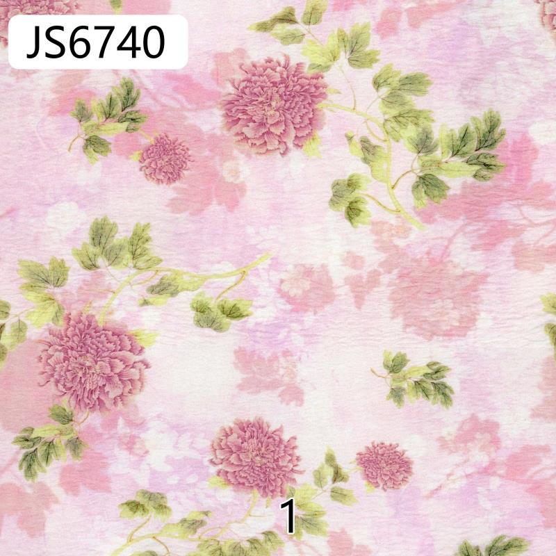 Chinese Style Watercolorful Large Flower Tencel Digital Printed Fabric Children's Clothing Dress Handbag Headscarf Brocade Cotton Printed Fabric