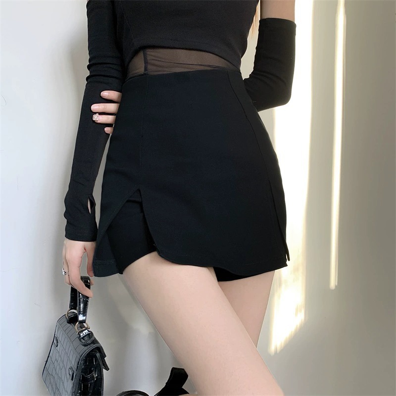 Women's Skirt 2025 New Spring and Summer Versatile High-Waisted A-Line Skirt Anti-Exposure Culottes Slimming Look Hip-Covering Culottes