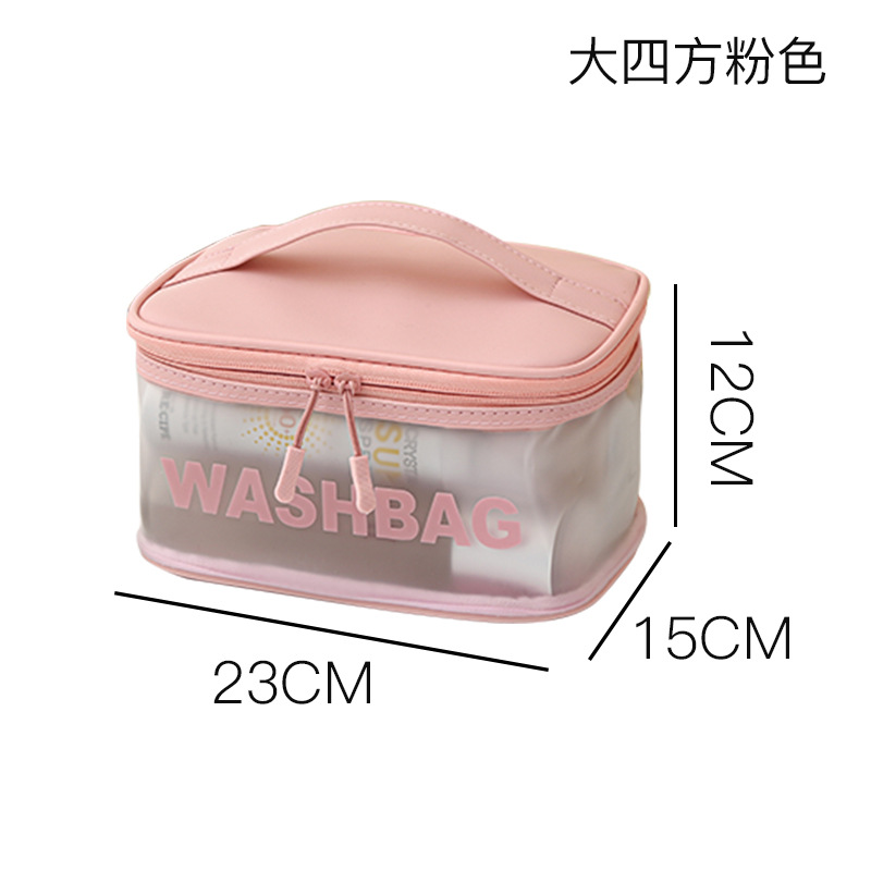 Picture of Waterproof Wash Bag Large Capacity Travel Cosmetic Storage Bag High-grade Sense Portable Transparent PVC Wash Bag for Women
