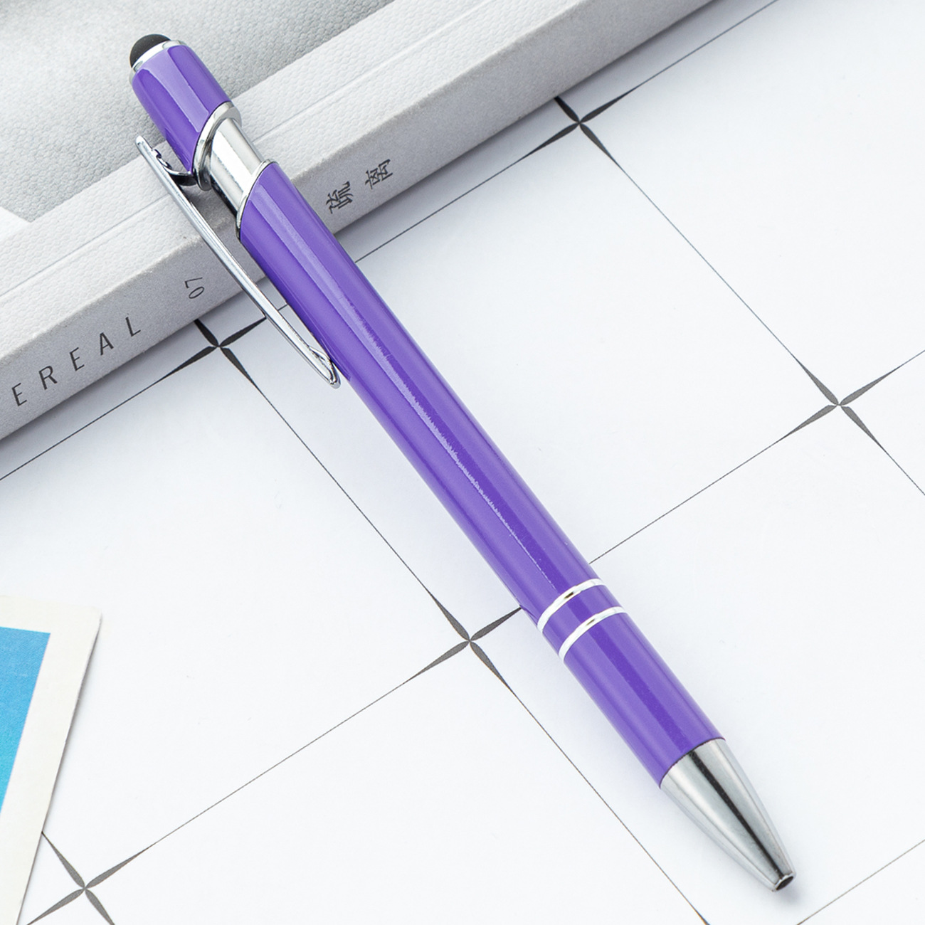 Picture of Spot wholesale touch screen capacitance Pen Press Metal Ballpoint Pen advertising pen printing logo creative beauty pen manufacturers
