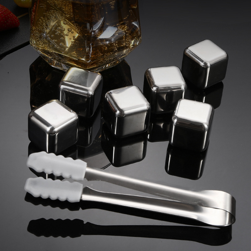 Picture of Stainless steel Ice Cube 304 material Bar iced beer drink whiskey wine set metal quick-frozen ice particles wholesale