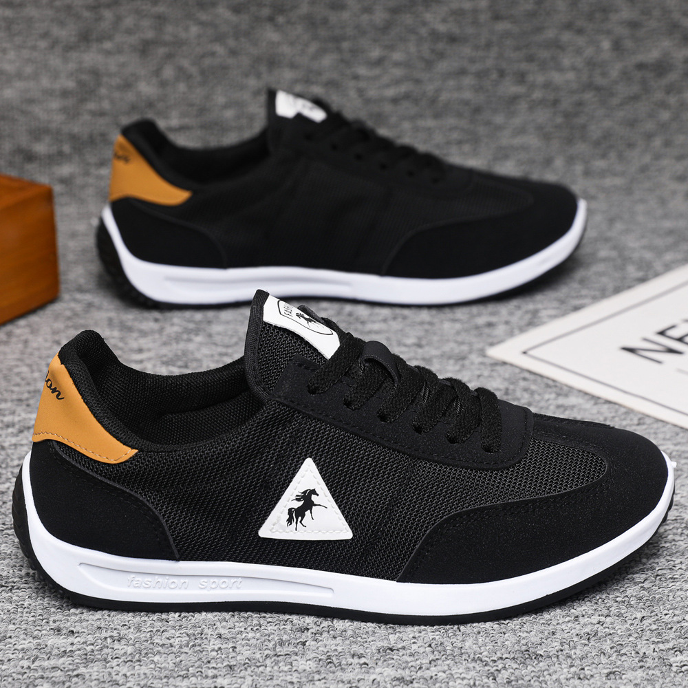Breathable Mesh Men's Shoes 2025 New Soft-Soled Non-Slip White Shoes Para Shoes Lightweight Sports Casual Shoes Men's Cross-Border