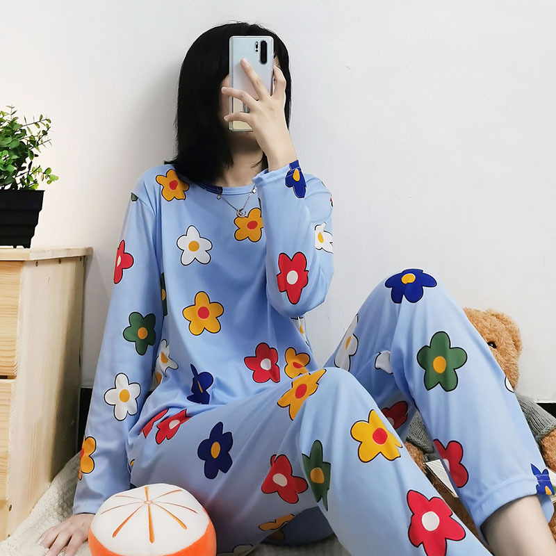 Picture of Foreign trade stalls can wear pajamas women's spring and autumn thin home clothes cartoon cute women's long sleeve trousers suit