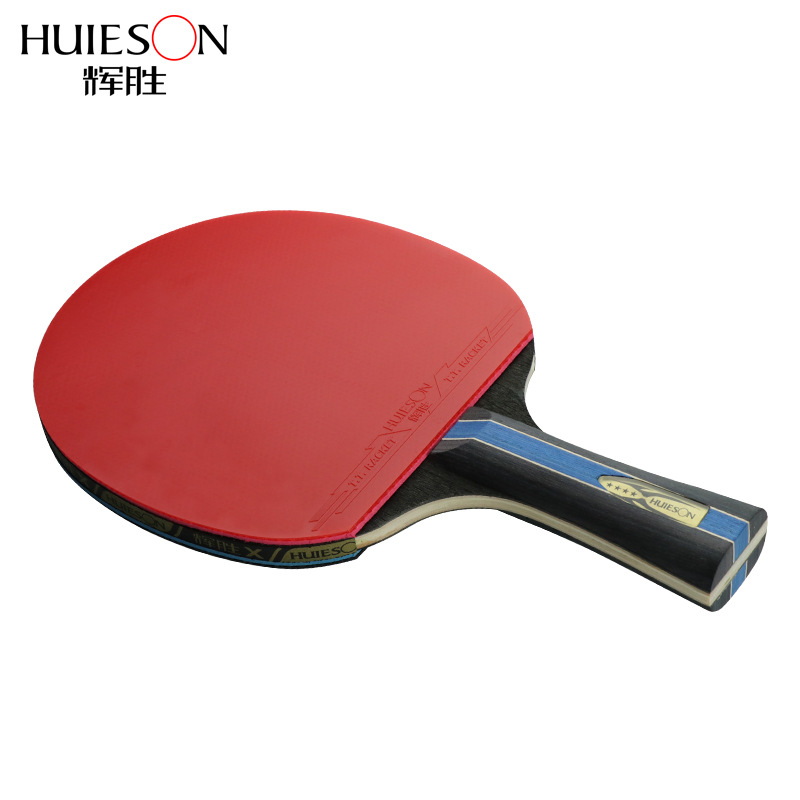 Picture of Huisheng Table Tennis Four-Star Single Racket Original Racket Set Double-Sided Anti-Grip Beginner Table Tennis Racket Four-Star Straight Racket