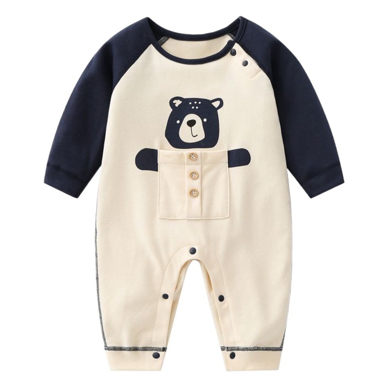 Baby jumpsuit newborn clothes long-sleeved pajamas autumn and winter clothes baby spring clothes autumn clothes boneless climbing clothes