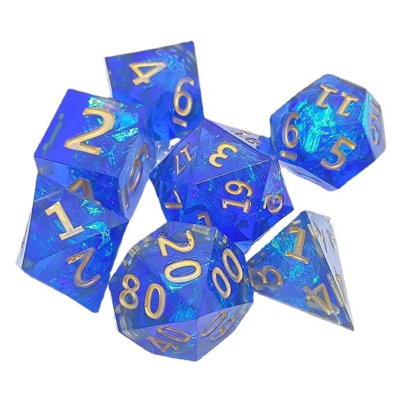 Pointed resin DICE COC running group Cor Sulu DND Dungeons and Dragons board game TRPG polyhedron DICE