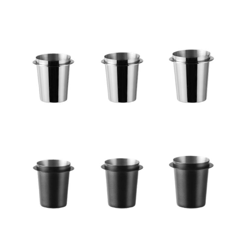 Picture of 58mm universal Italian coffee machine handle stainless steel powder dispenser fragrance cup EK43 mini bean cup