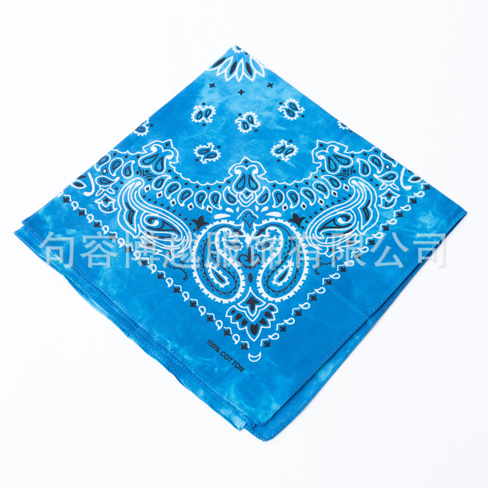 Picture of Cross-Border Outdoor Multi-Functional Hip-Hop Hip-Hop Cotton Headscarf Tie-Dyed Paisley Sunflower Square Scarf Bandana