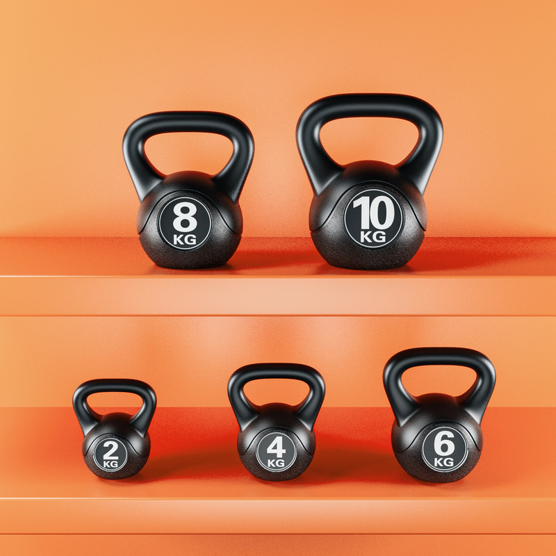 Black Kettle Bell Men and Women's Home Fitness Pot Solid Dumbbell Strength Training Competitive Fitness Equipment Kettle Bell Ball