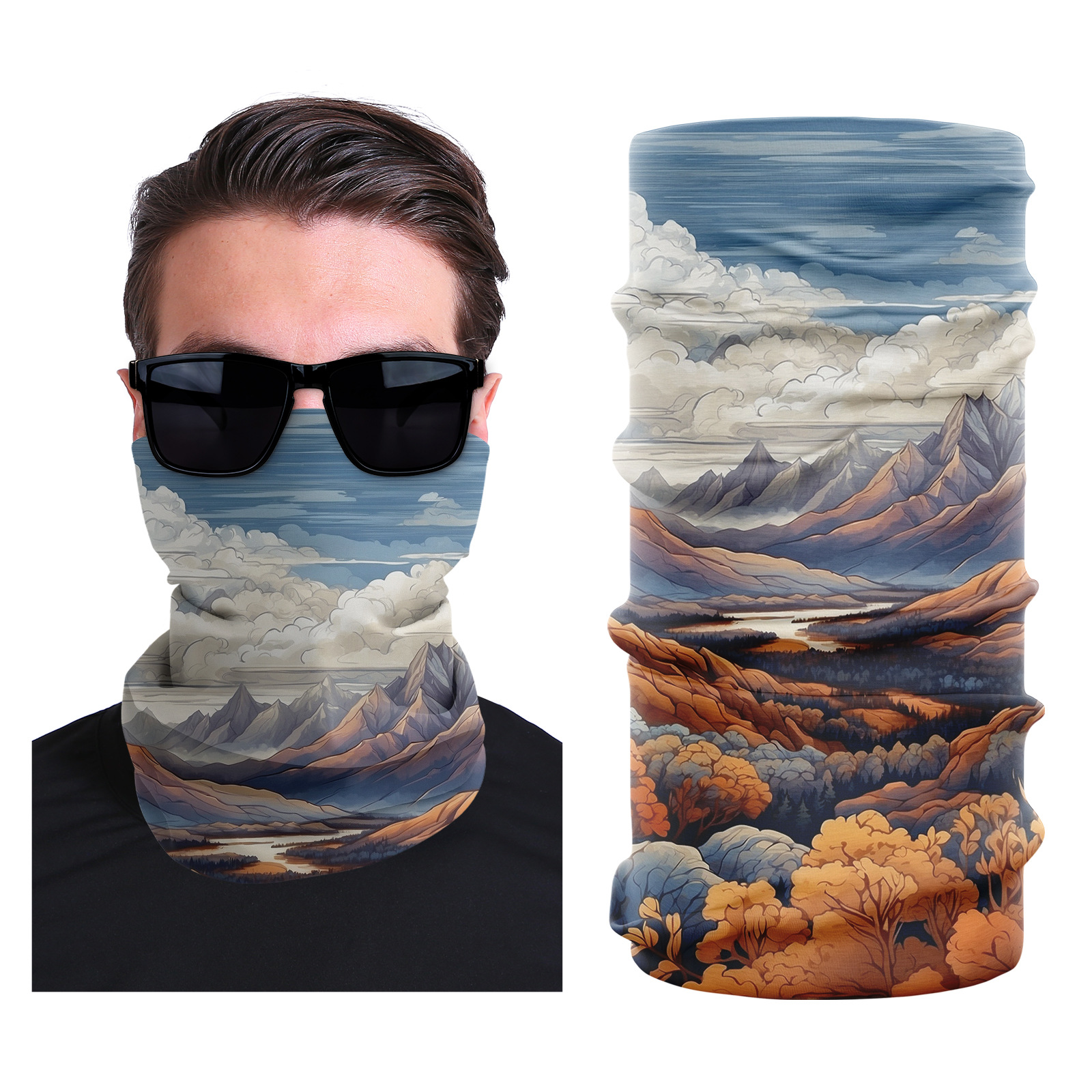 Picture of Xunhui magic scarf outdoor scarf mountaineering riding scarf high elastic seamless Ice Silk face towel cross-border bandana