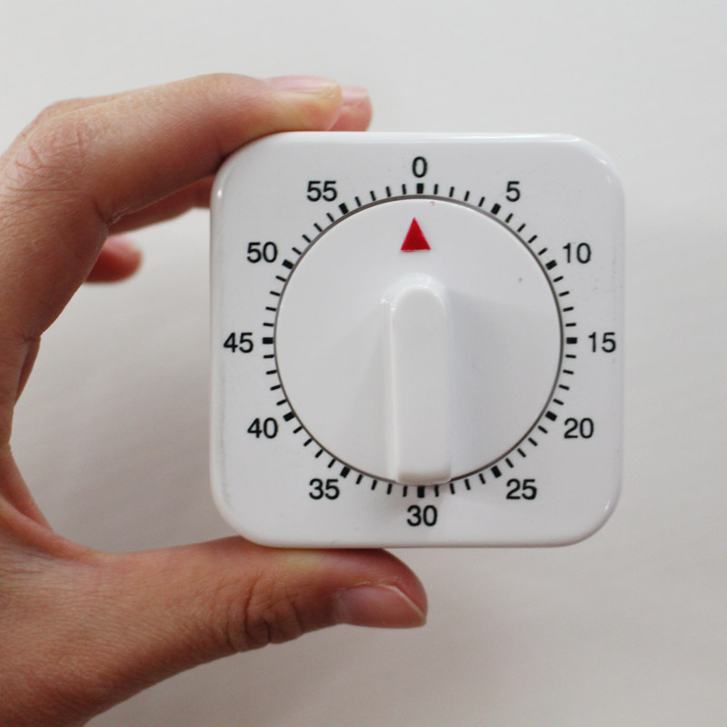 Picture of T203 Mini Small Square Home Kitchen Mechanical Timer Rotating Timer Hair Dye Timer Alarm Clock