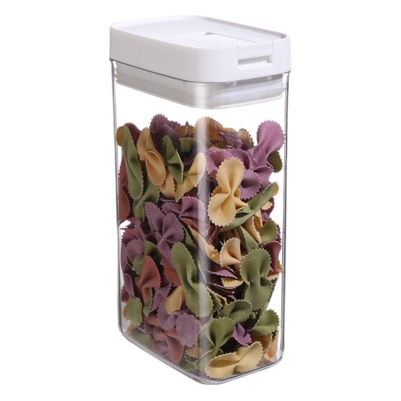 517 Transparent Pet Sealed Jar Household Square Grain Storage Jar Combination Sealed Storage Crisper Dried Fruit Jar