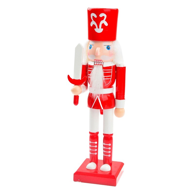 Classic red and white series 38CM nutcracker soldier Nutcracker Christmas New Year party supplies decorations