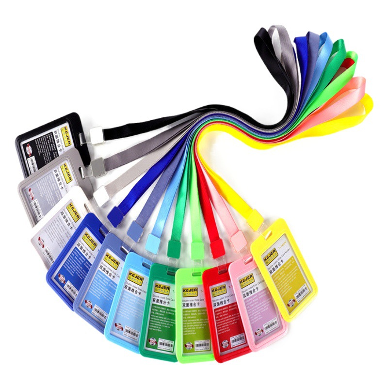 Id Card Holder Hard Shell with Lanyard Student Name Badge Campus Card Meal Card Bus Card Badge Employee Work Id Card Holder