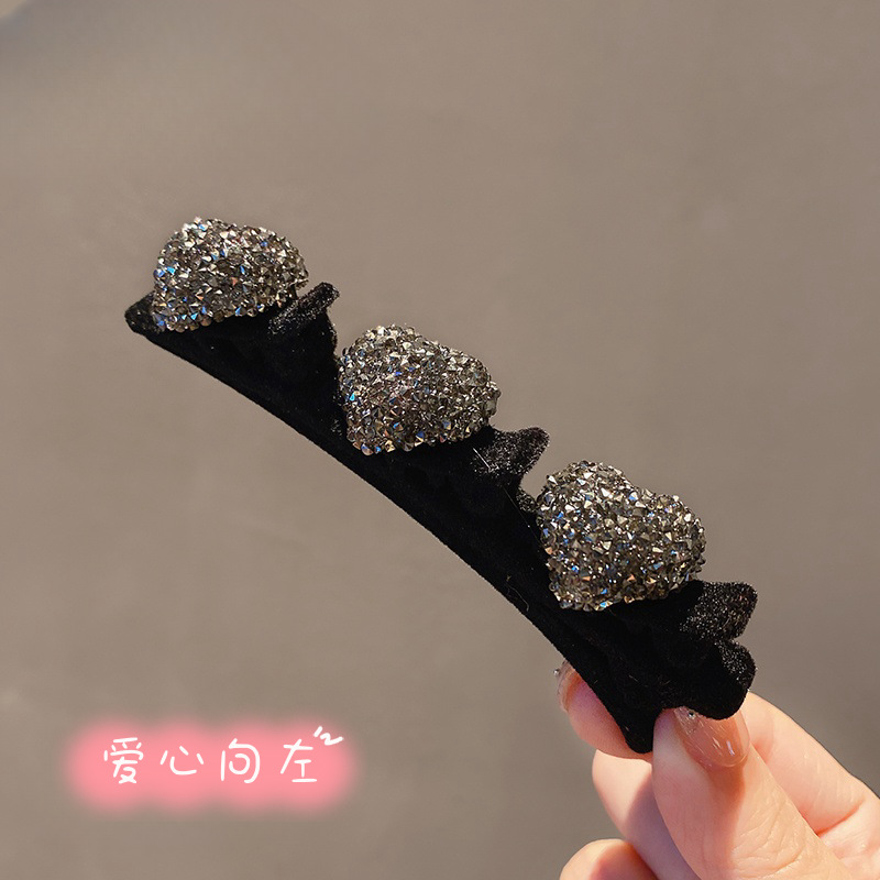 Picture of Flocking Hair Clip Women's Front Head Bangs Clip Side Clip Short Hair Transition Artifact Broken Hair Clip Duckbill Clip Headdress