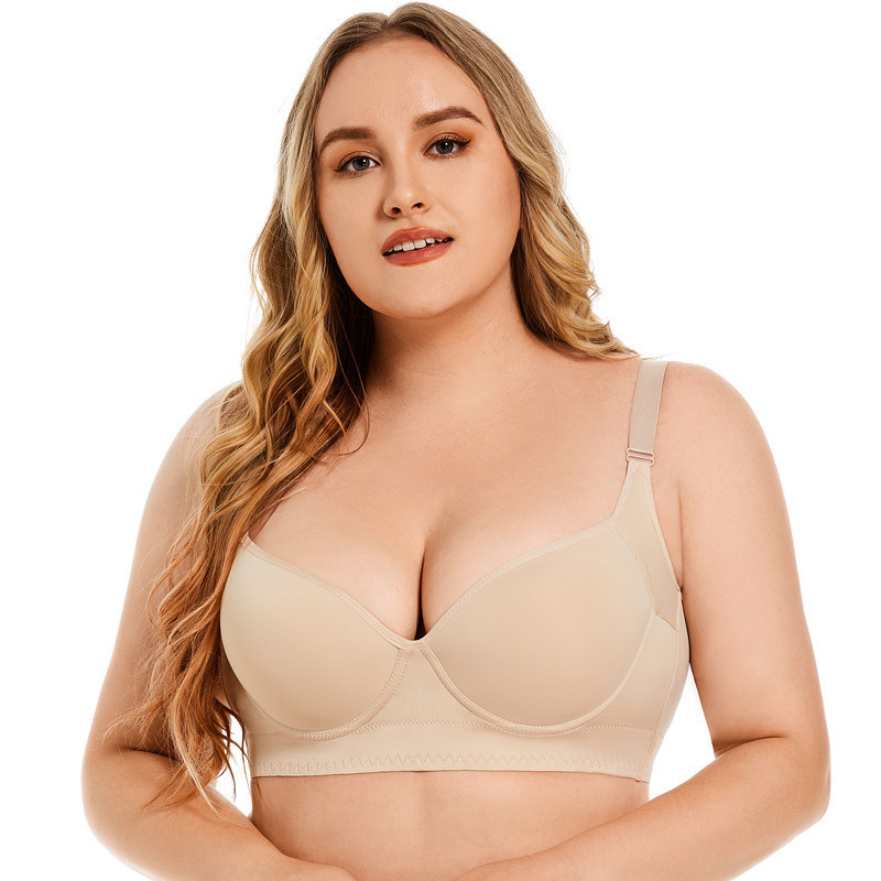 Picture of Cross-Border Popular Large Size Underwear, Feminine Push-Up Amazon European and American Big Breast Underwear, Full Cup Large Size Bra