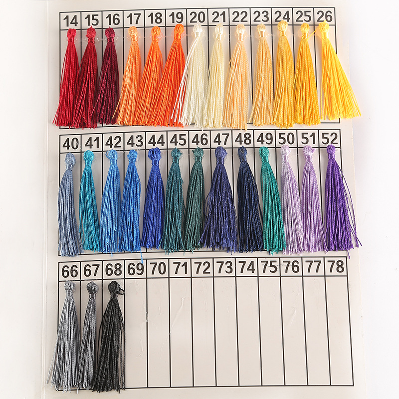 Picture of Spot wholesale vertical tassel tassel bookmark tassel box fan small tassel small hanging spike diy to sample