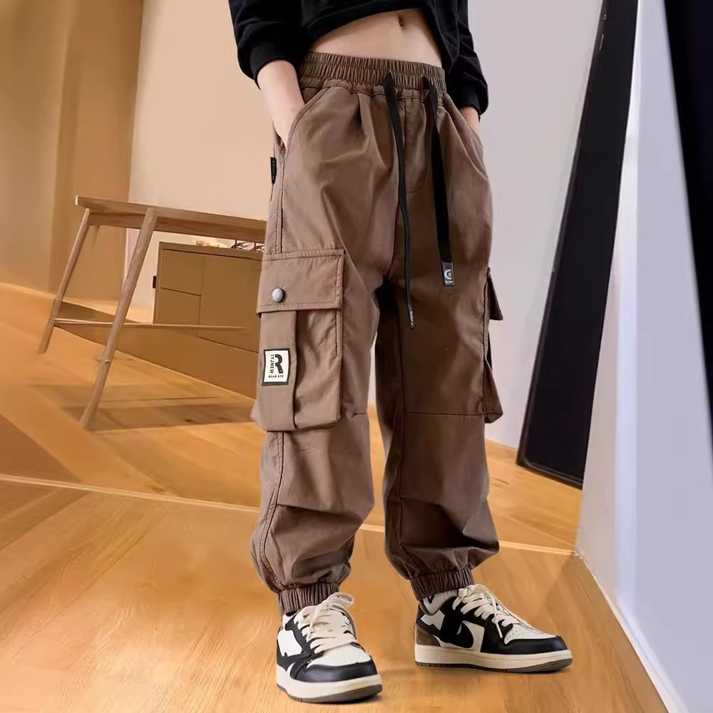 Girls' Cage Pants Spring and Autumn 2024 Children's Pants Children's Design Sense Autumn Pants Street Dance Casual Pants