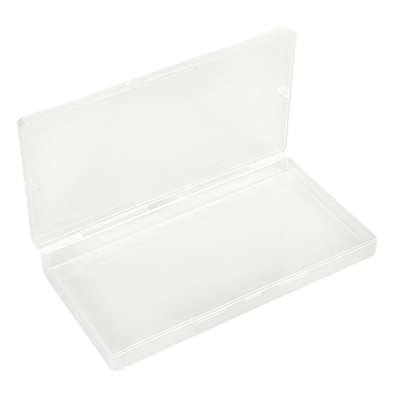 PP plastic storage empty box transparent rectangular plastic single lock empty box sample box spare parts tool storage box