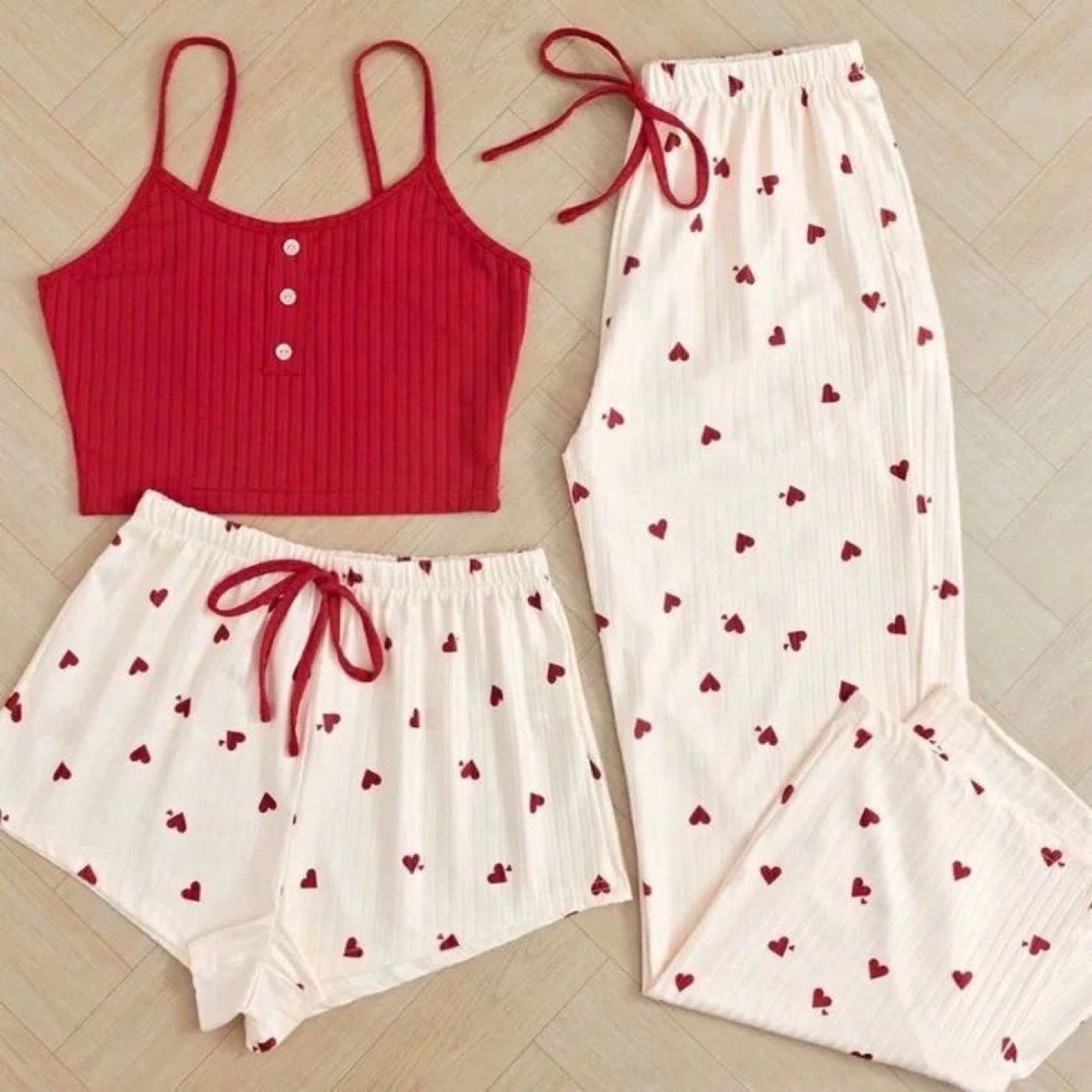 Cross-Border Hot-Selling Pajamas for Women in Spring and Summer, Sweet and Cute Three-Piece Set, Lazy Casual Sexy Home Wear Set