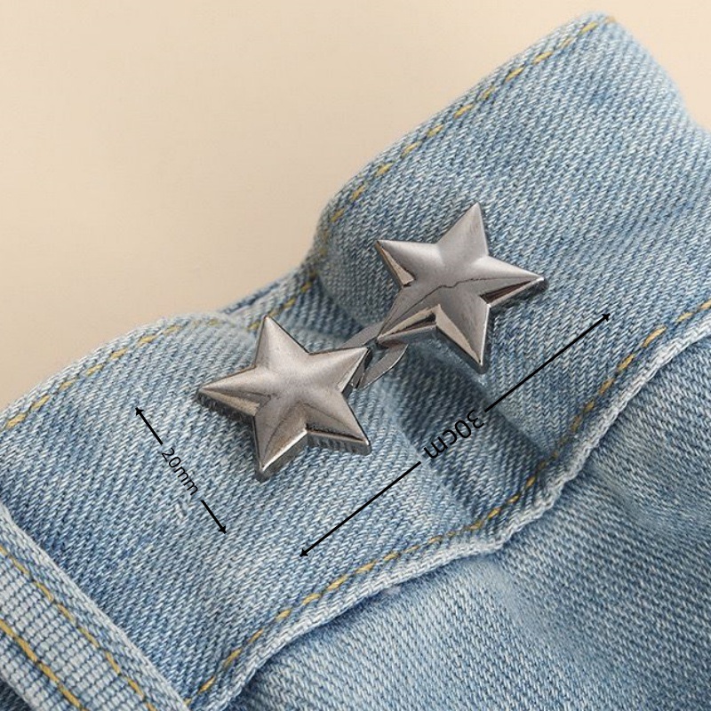Picture of Chinese Knot Waist Buckle Pair Buckle Flat Bottom Removable Nail-free Seam-free Button Girl's Trouser Skirt Waist Size Change Artifact