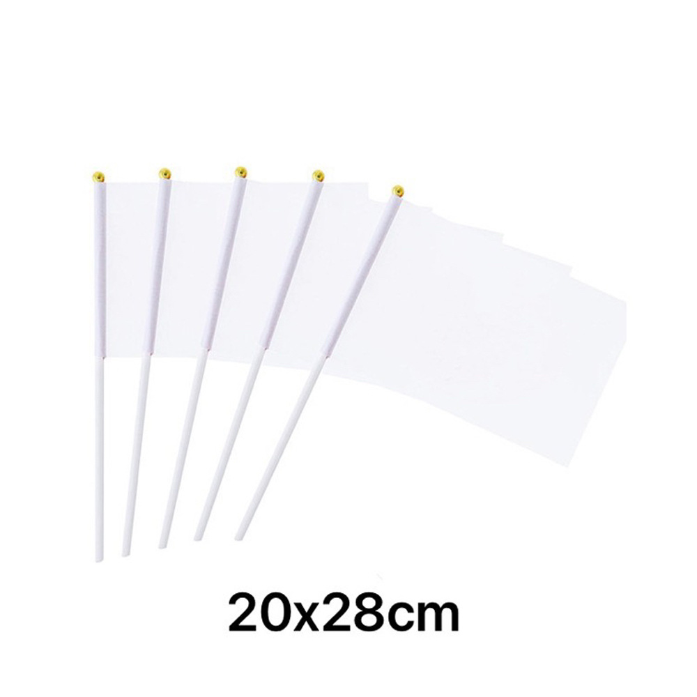 Picture of Spot white thermal transfer flag cross-border e-commerce car flag hand flag production can be sent on behalf of FBA a generation